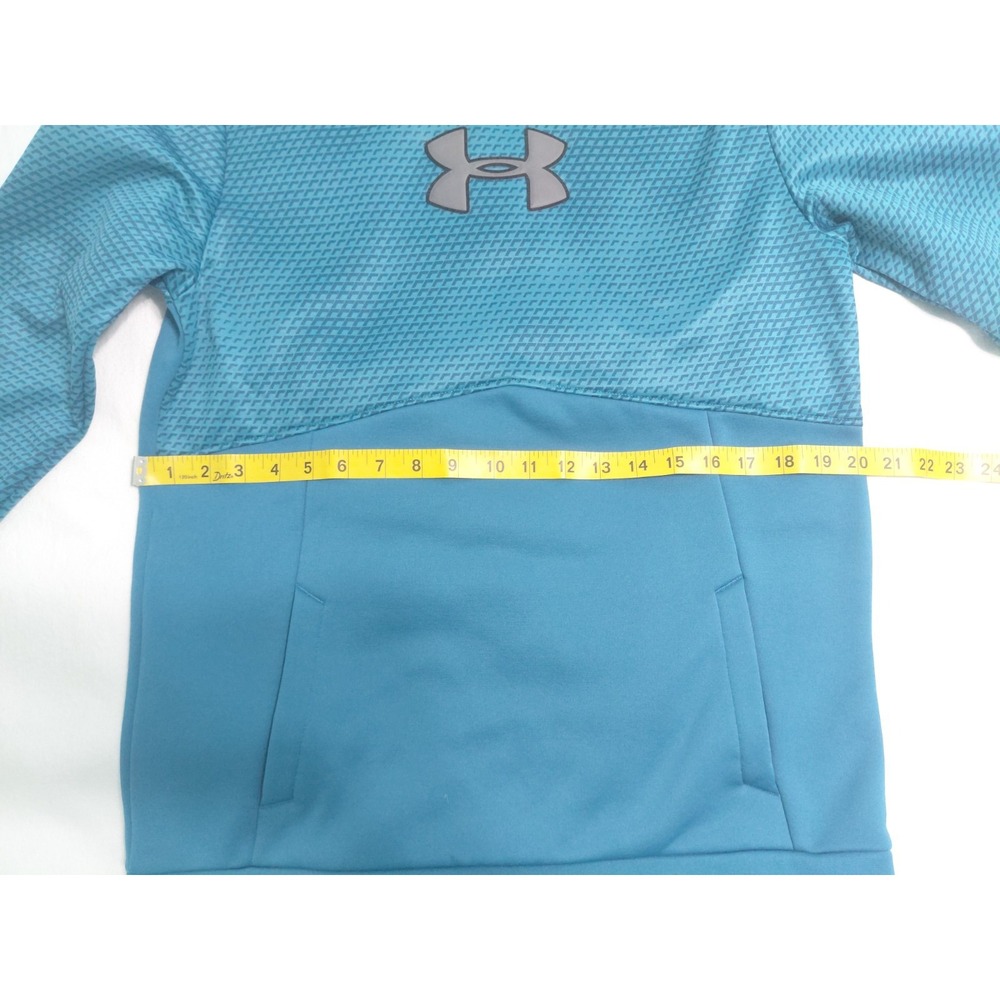 Under Armour Hoddie Mens Blue ColdGear Storm Pullover Sweatshirt YXL Boys - Picture 6 of 13